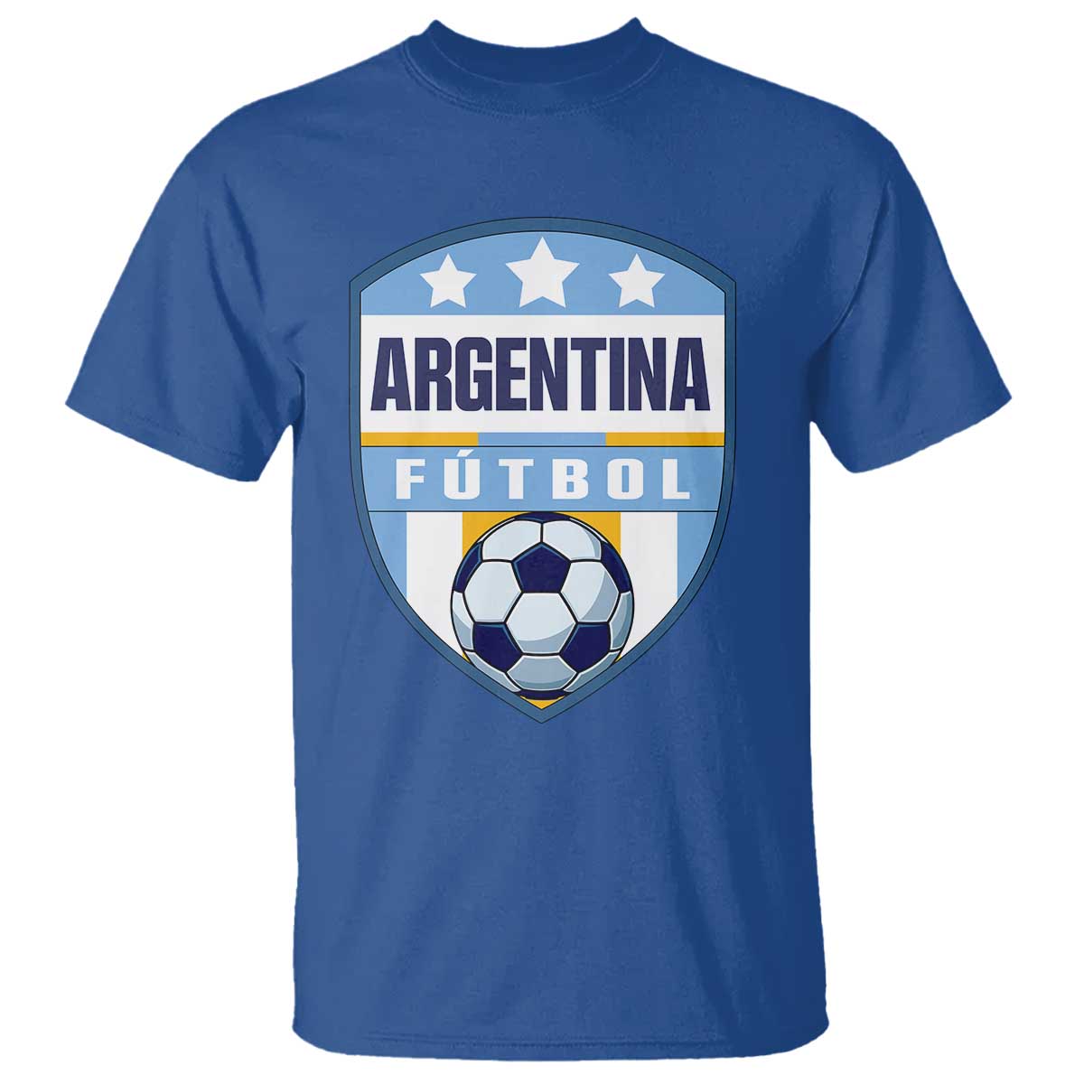 Argentina Soccer Football T Shirt Argentinian Football Game Day Supporter TS14 Royal Blue Print Your Wear