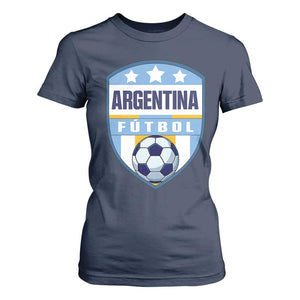 Argentina Soccer Football T Shirt For Women Argentinian Football Game Day Supporter TS14 Navy Print Your Wear