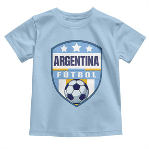 Argentina Soccer Football Toddler T Shirt Argentinian Football Game Day Supporter TS14 Light Blue Print Your Wear