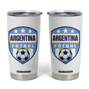 Argentina Soccer Football Tumbler Cup Argentinian Football Game Day Supporter TS14 White Print Your Wear