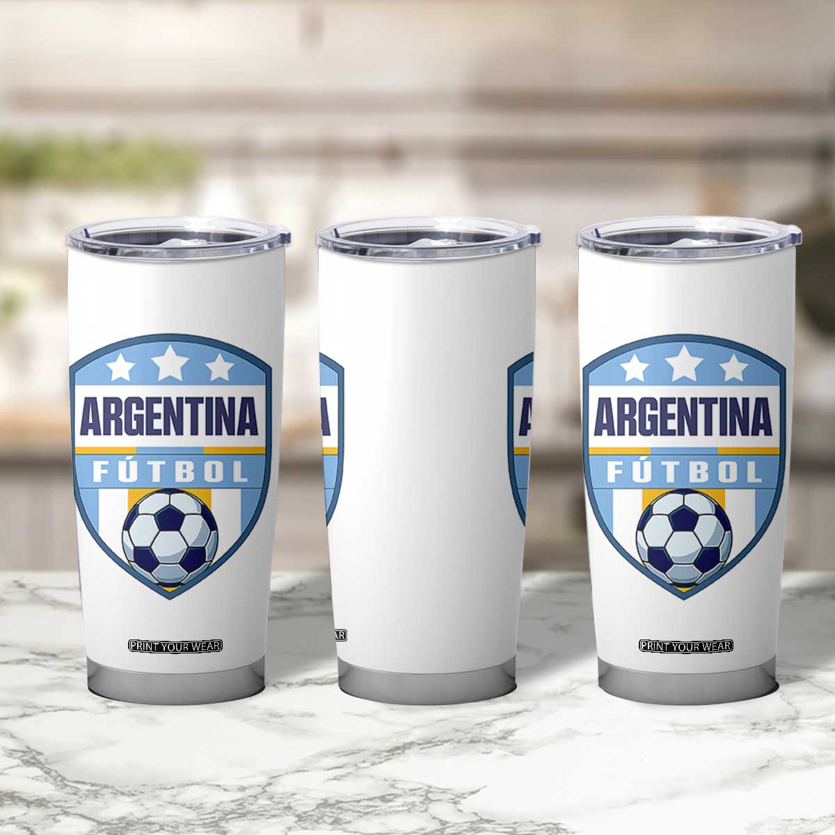 Argentina Soccer Football Tumbler Cup Argentinian Football Game Day Supporter TS14 Print Your Wear