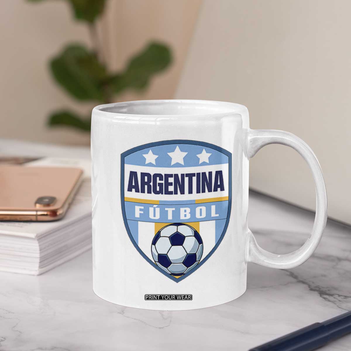 Argentina Soccer Football Coffee Mug Argentinian Football Game Day Supporter TS14 Print Your Wear