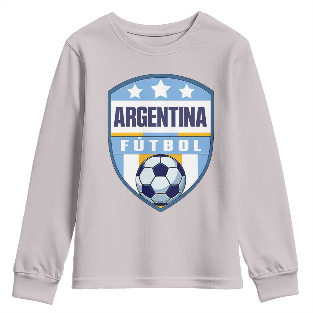 Argentina Soccer Football Youth Sweatshirt Argentinian Football Game Day Supporter TS14 Ice Gray Print Your Wear