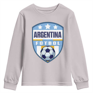 Argentina Soccer Football Youth Sweatshirt Argentinian Football Game Day Supporter TS14 Ice Gray Print Your Wear