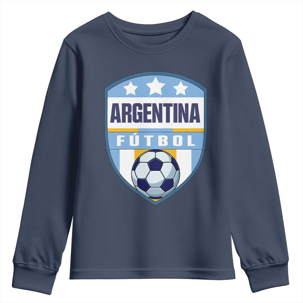 Argentina Soccer Football Youth Sweatshirt Argentinian Football Game Day Supporter TS14 Navy Print Your Wear