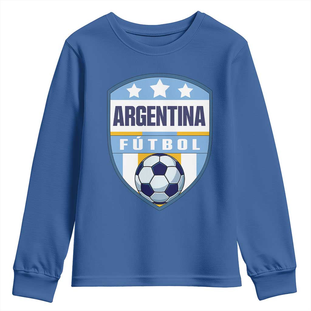 Argentina Soccer Football Youth Sweatshirt Argentinian Football Game Day Supporter TS14 Royal Blue Print Your Wear