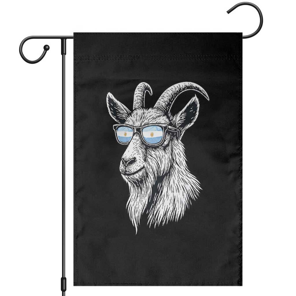 Cool Goat With Sunglasses Argentinian Flag Garden Flag Argentina Soccer Football Game Day Supporter TS14 Black Print Your Wear