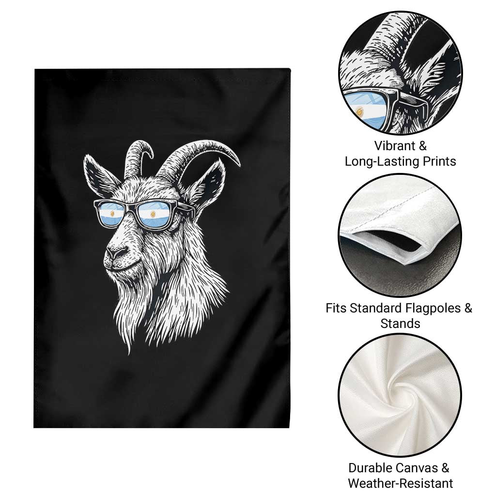 Cool Goat With Sunglasses Argentinian Flag Garden Flag Argentina Soccer Football Game Day Supporter TS14 Print Your Wear