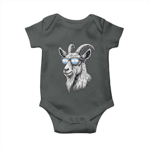 Cool Goat With Sunglasses Argentinian Flag Baby Onesie Argentina Soccer Football Game Day Supporter TS14 Dark Heather Print Your Wear