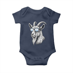 Cool Goat With Sunglasses Argentinian Flag Baby Onesie Argentina Soccer Football Game Day Supporter TS14 Navy Print Your Wear