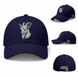Cool Goat With Sunglasses Argentinian Flag Baseball Cap Argentina Soccer Football Game Day Supporter TS14 Baseball Cap Universal Fit Dark Blue Print Your Wear