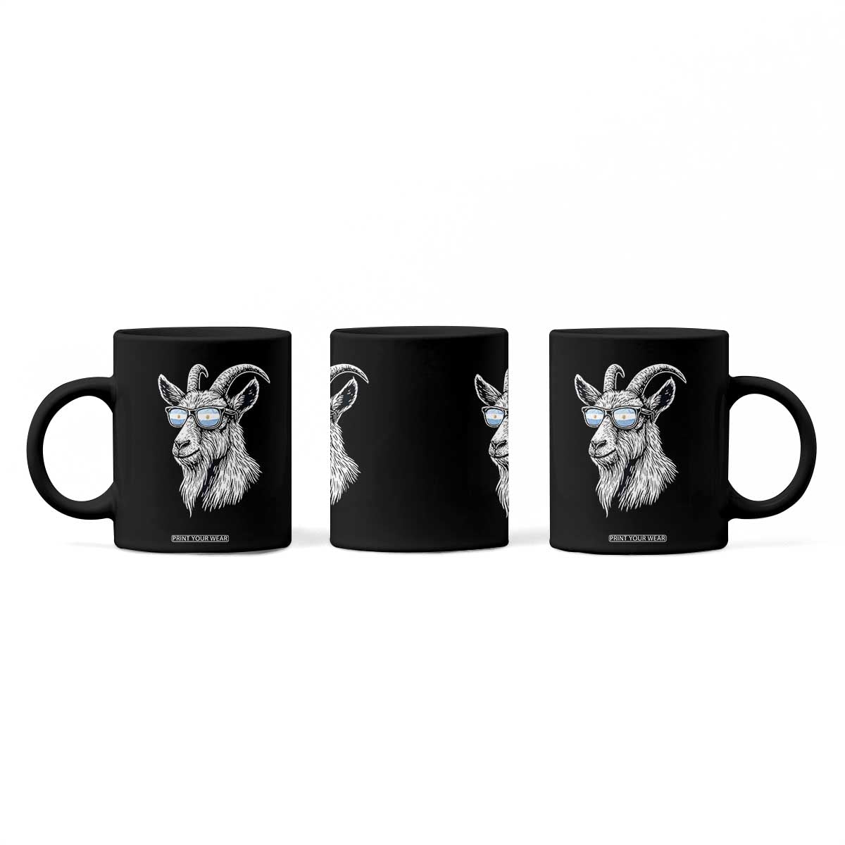 Cool Goat With Sunglasses Argentinian Flag Coffee Mug Argentina Soccer Football Game Day Supporter TS14 Print Your Wear