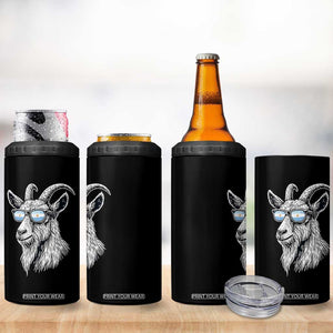 Cool Goat With Sunglasses Argentinian Flag 4 in 1 Can Cooler Tumbler Argentina Soccer Football Game Day Supporter TS14 Print Your Wear