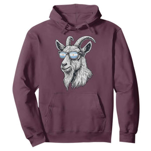 Cool Goat With Sunglasses Argentinian Flag Hoodie Argentina Soccer Football Game Day Supporter TS14 Maroon Print Your Wear