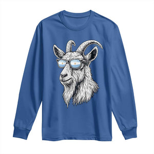 Cool Goat With Sunglasses Argentinian Flag Long Sleeve Shirt Argentina Soccer Football Game Day Supporter TS14 Royal Blue Print Your Wear