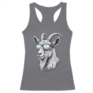 Cool Goat With Sunglasses Argentinian Flag Racerback Tank Top Argentina Soccer Football Game Day Supporter TS14 Charcoal Print Your Wear