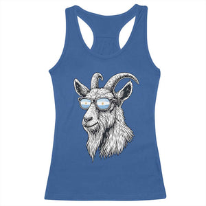 Cool Goat With Sunglasses Argentinian Flag Racerback Tank Top Argentina Soccer Football Game Day Supporter TS14 Royal Blue Print Your Wear
