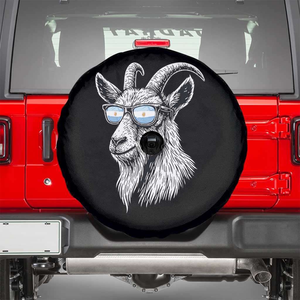 Cool Goat With Sunglasses Argentinian Flag Spare Tire Cover Argentina Soccer Football Game Day Supporter TS14 Black Print Your Wear