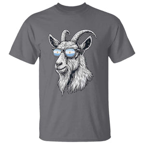 Cool Goat With Sunglasses Argentinian Flag T Shirt Argentina Soccer Football Game Day Supporter TS14 Charcoal Print Your Wear