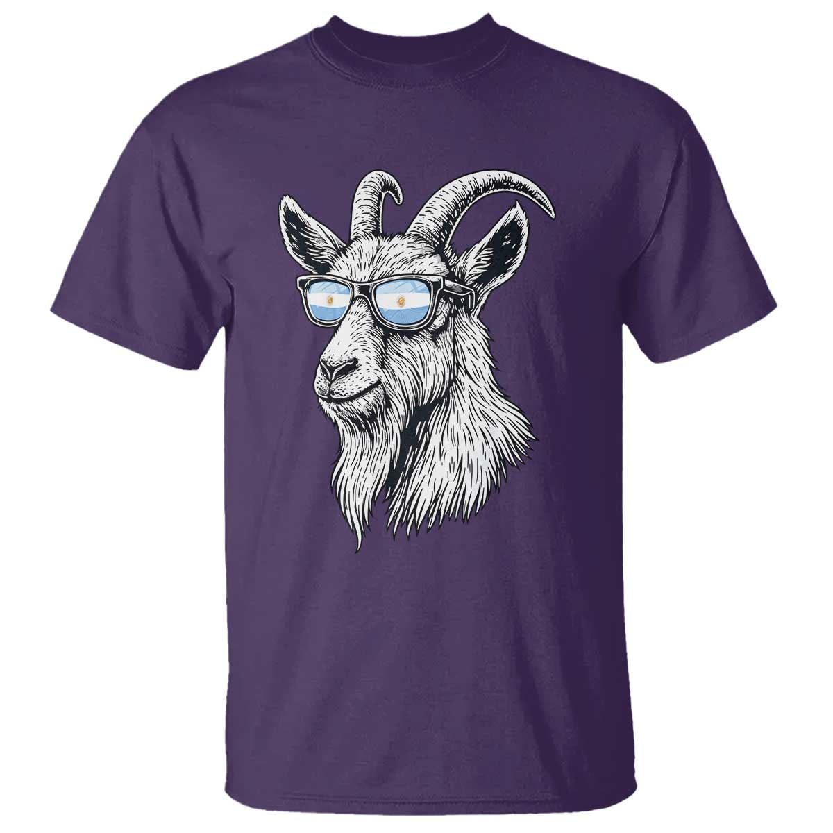 Cool Goat With Sunglasses Argentinian Flag T Shirt Argentina Soccer Football Game Day Supporter TS14 Print Your Wear
