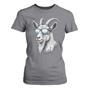 Cool Goat With Sunglasses Argentinian Flag T Shirt For Women Argentina Soccer Football Game Day Supporter TS14 Charcoal Print Your Wear