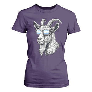 Cool Goat With Sunglasses Argentinian Flag T Shirt For Women Argentina Soccer Football Game Day Supporter TS14 Purple Print Your Wear