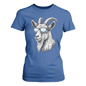 Cool Goat With Sunglasses Argentinian Flag T Shirt For Women Argentina Soccer Football Game Day Supporter TS14 Royal Blue Print Your Wear