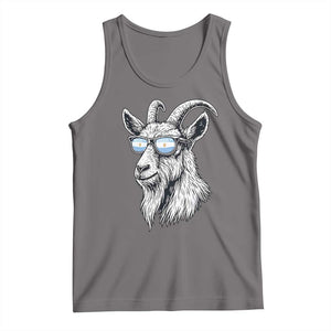 Cool Goat With Sunglasses Argentinian Flag Tank Top Argentina Soccer Football Game Day Supporter TS14 Deep Heather Print Your Wear