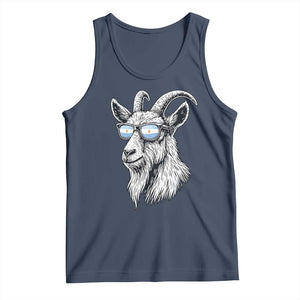 Cool Goat With Sunglasses Argentinian Flag Tank Top Argentina Soccer Football Game Day Supporter TS14 Navy Print Your Wear