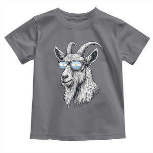 Cool Goat With Sunglasses Argentinian Flag Toddler T Shirt Argentina Soccer Football Game Day Supporter TS14 Charcoal Print Your Wear