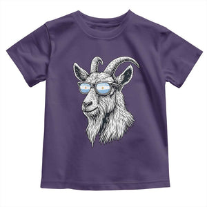 Cool Goat With Sunglasses Argentinian Flag Toddler T Shirt Argentina Soccer Football Game Day Supporter TS14 Purple Print Your Wear