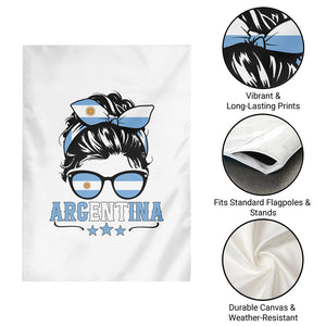 Argentina Messy Bun Proud Argentinian Flag Garden Flag TS14 Print Your Wear