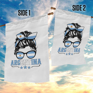 Argentina Messy Bun Proud Argentinian Flag Garden Flag TS14 Print Your Wear