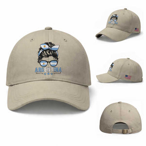 Argentina Messy Bun Proud Argentinian Flag Baseball Cap TS14 Baseball Cap Universal Fit Beige Print Your Wear