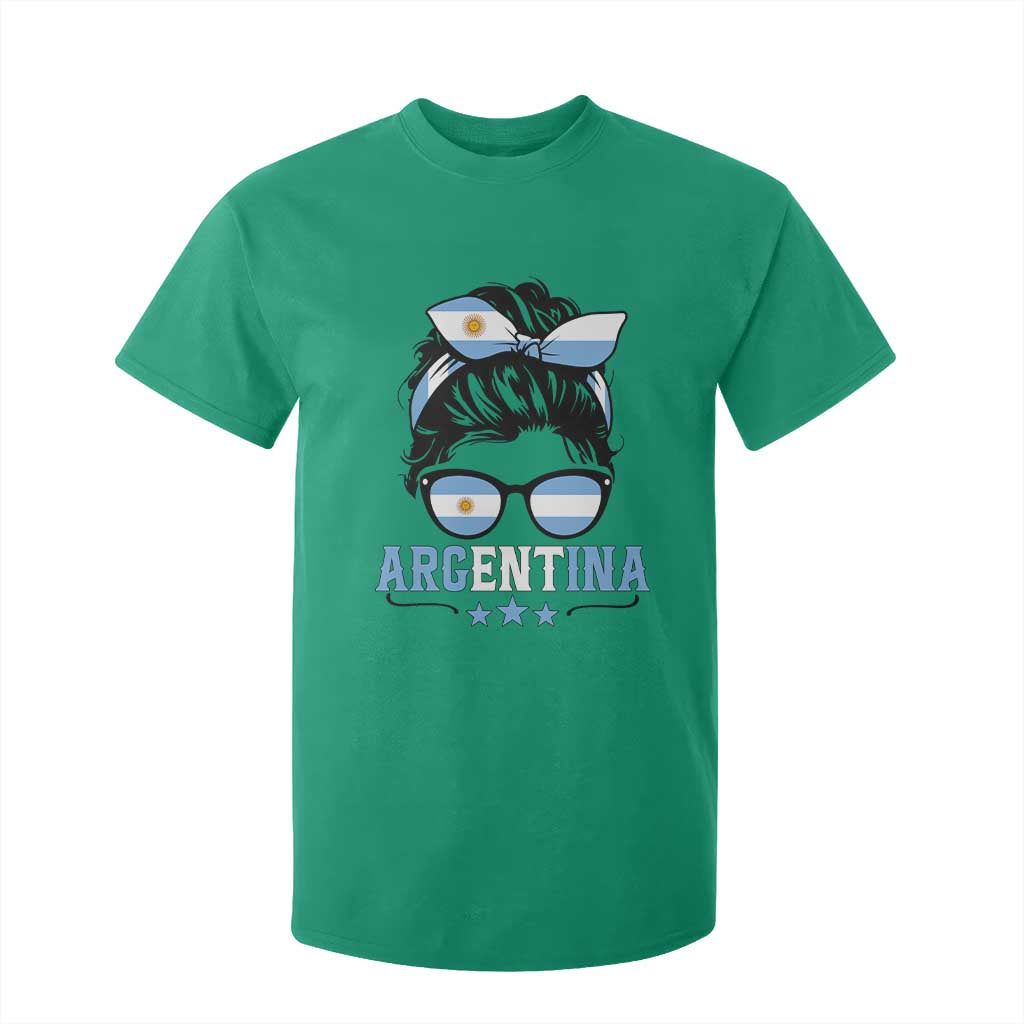 Argentina Messy Bun Proud Argentinian Flag T Shirt For Kid TS14 Irish Green Print Your Wear