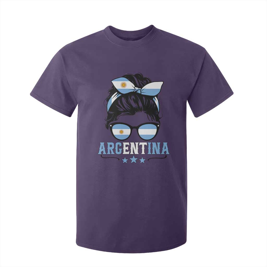 Argentina Messy Bun Proud Argentinian Flag T Shirt For Kid TS14 Print Your Wear