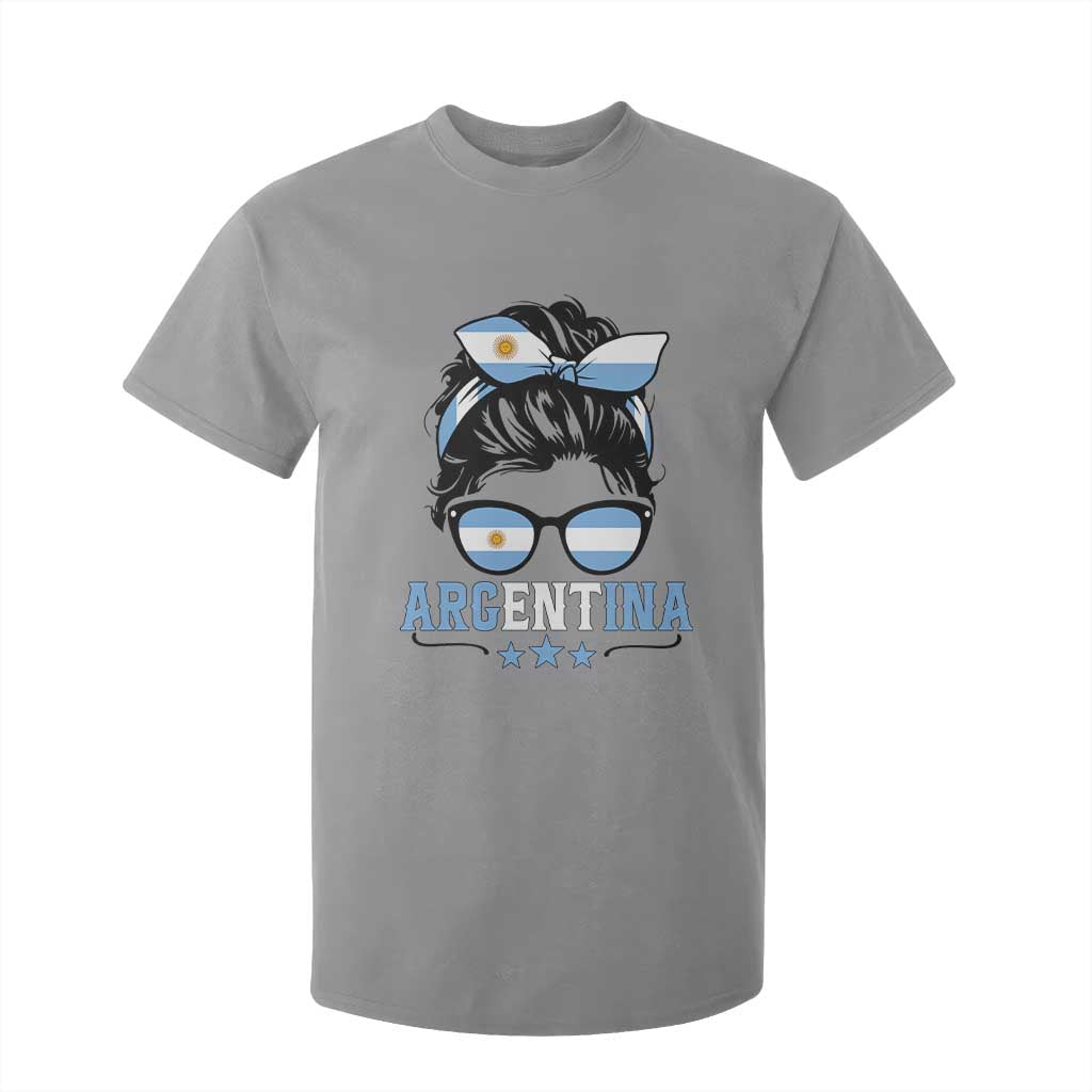 Argentina Messy Bun Proud Argentinian Flag T Shirt For Kid TS14 Sport Gray Print Your Wear