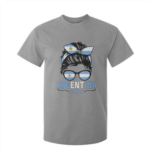 Argentina Messy Bun Proud Argentinian Flag T Shirt For Kid TS14 Sport Gray Print Your Wear