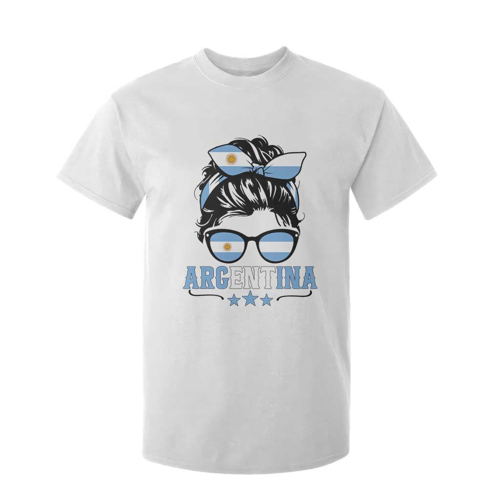 Argentina Messy Bun Proud Argentinian Flag T Shirt For Kid TS14 White Print Your Wear