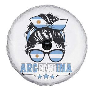 Argentina Messy Bun Proud Argentinian Flag Spare Tire Cover TS14 Print Your Wear