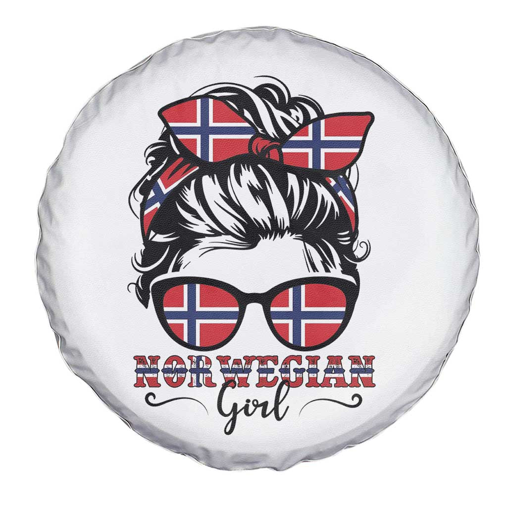 Norway Messy Bun Girl Norwegian Flag Spare Tire Cover TS14 Print Your Wear