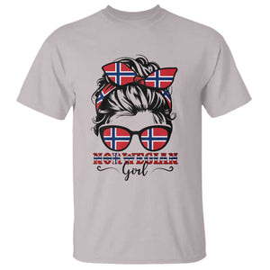 Norway Messy Bun Girl Norwegian Flag T Shirt TS14 Print Your Wear