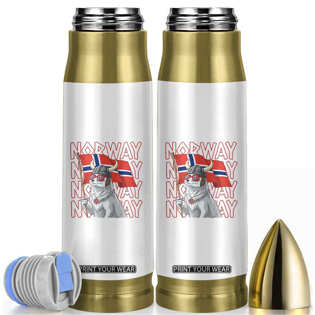 Norwegian Forest Cat Norway Flag Norge Pride Bullet Tumbler TS14 White Print Your Wear