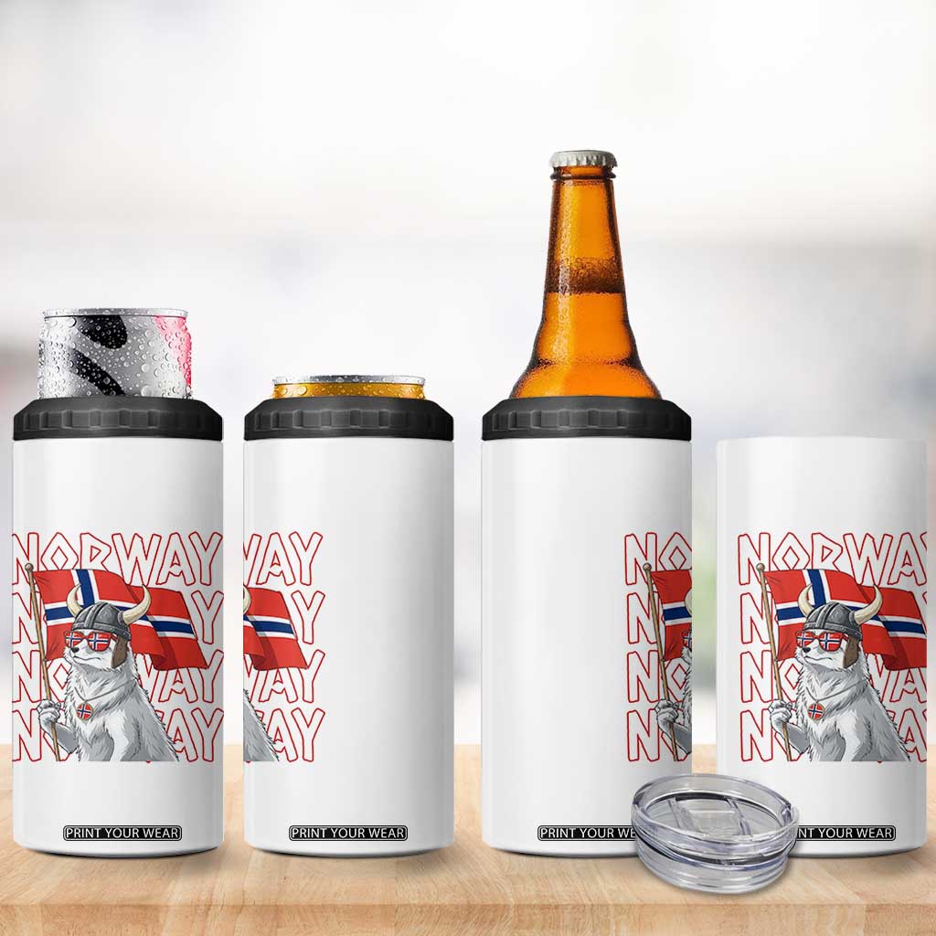 Norwegian Forest Cat Norway Flag Norge Pride 4 in 1 Can Cooler Tumbler TS14 Print Your Wear