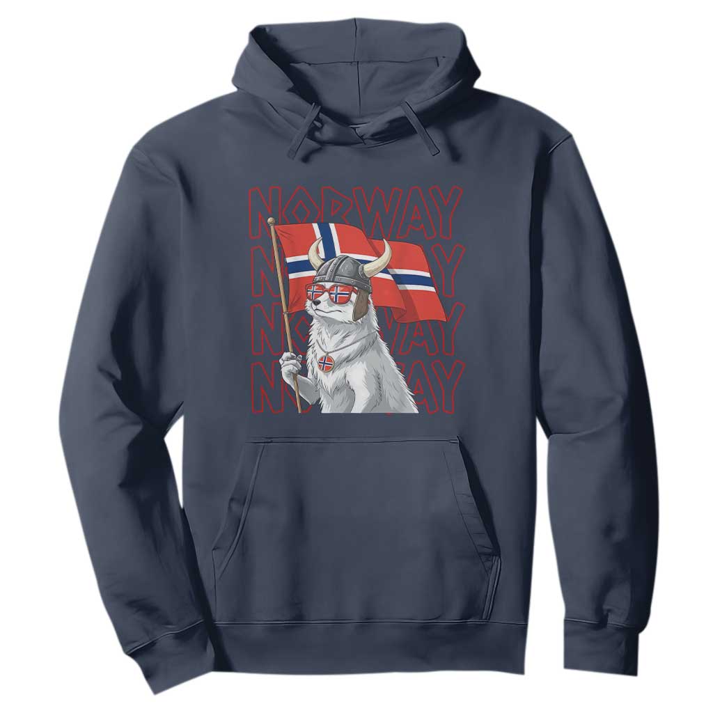 Norwegian Forest Cat Norway Flag Norge Pride Hoodie TS14 Navy Print Your Wear