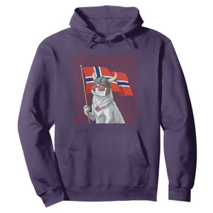 Norwegian Forest Cat Norway Flag Norge Pride Hoodie TS14 S Purple Print Your Wear
