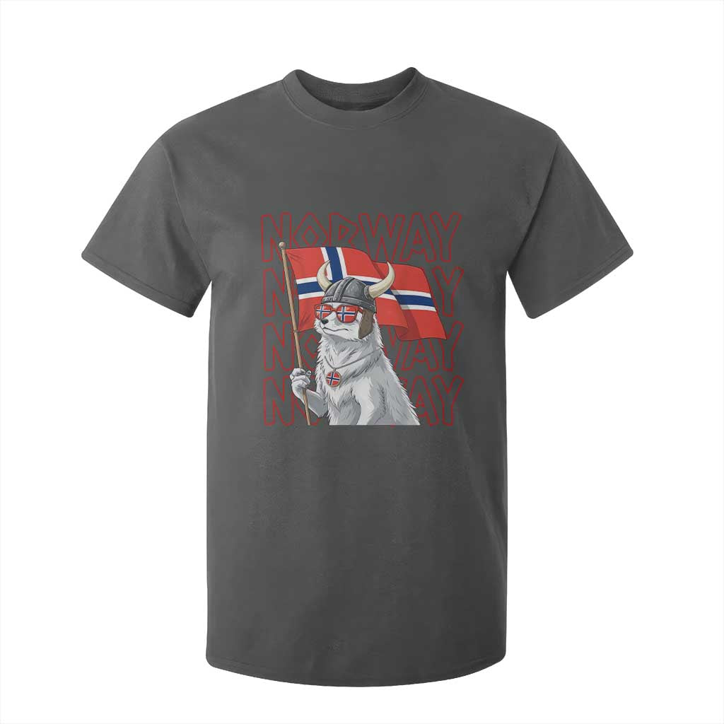 Norwegian Forest Cat Norway Flag Norge Pride T Shirt For Kid TS14 Dark Heather Print Your Wear