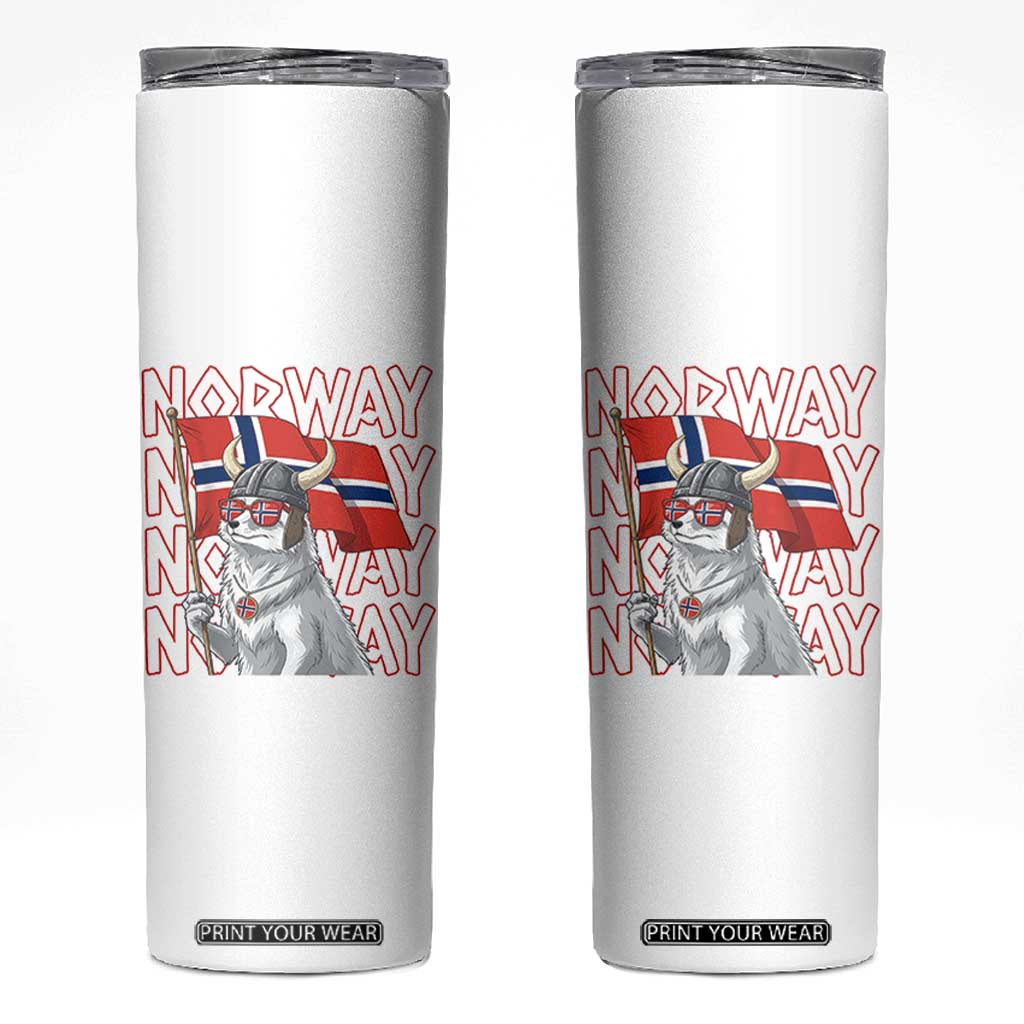 Norwegian Forest Cat Norway Flag Norge Pride Skinny Tumbler TS14 White Print Your Wear