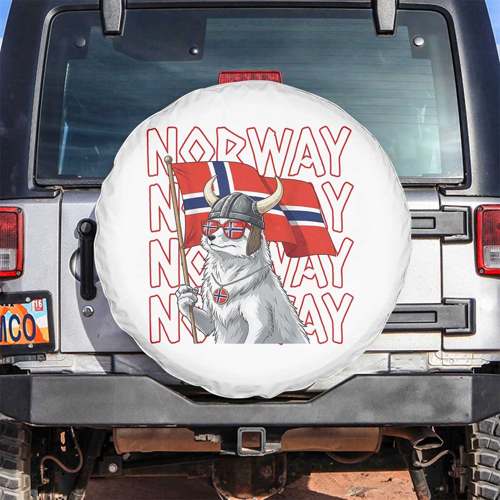 Norwegian Forest Cat Norway Flag Norge Pride Spare Tire Cover TS14 No hole White Print Your Wear