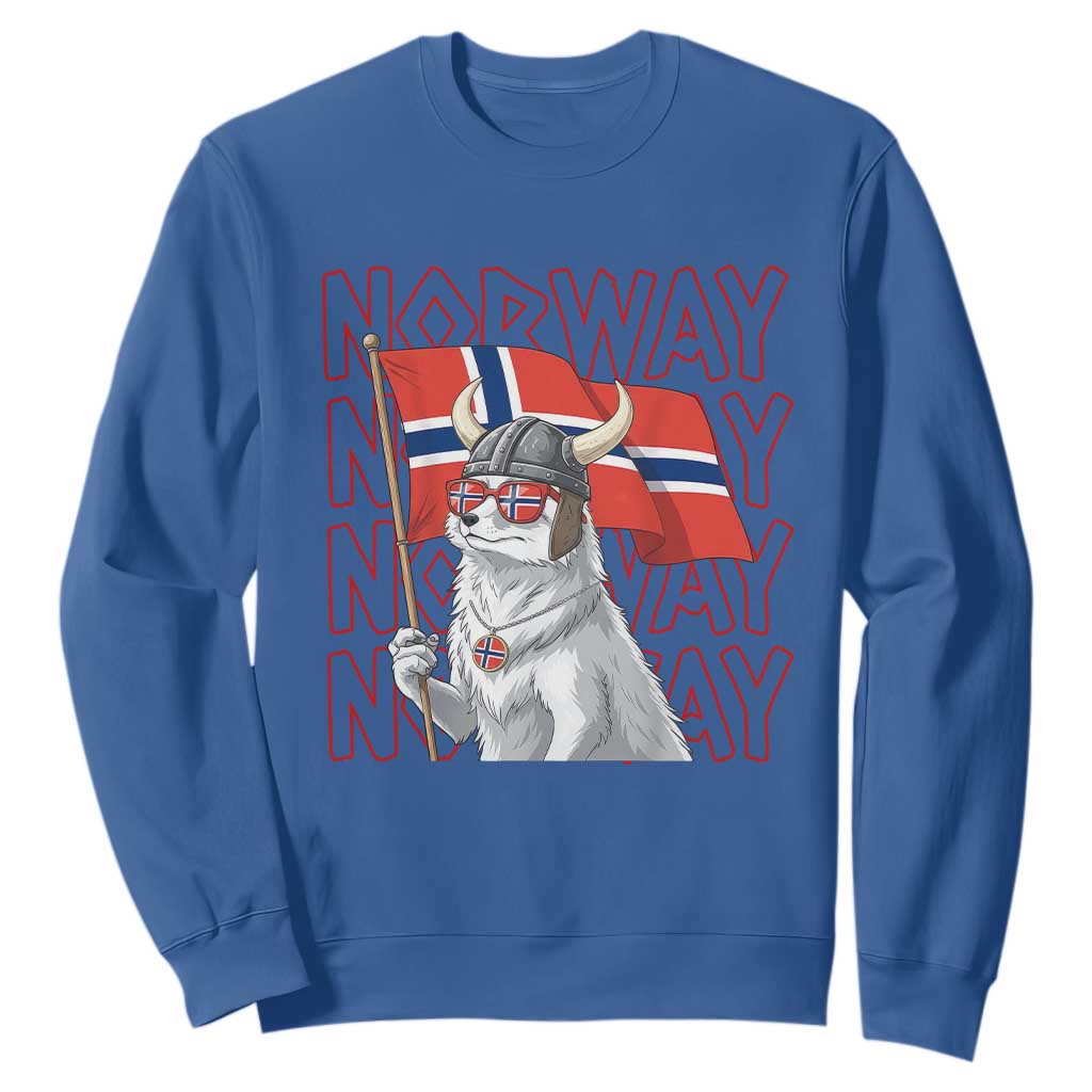 Norwegian Forest Cat Norway Flag Norge Pride Sweatshirt TS14 Royal Blue Print Your Wear